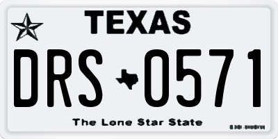 TX license plate DRS0571