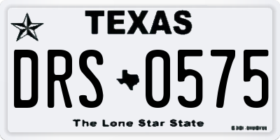 TX license plate DRS0575