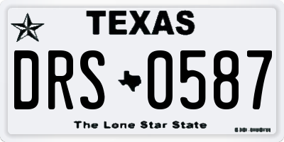 TX license plate DRS0587