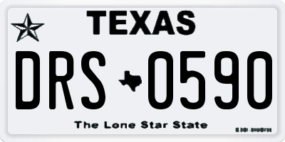 TX license plate DRS0590
