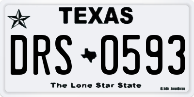 TX license plate DRS0593