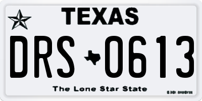 TX license plate DRS0613