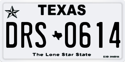TX license plate DRS0614