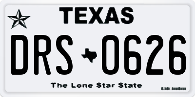 TX license plate DRS0626