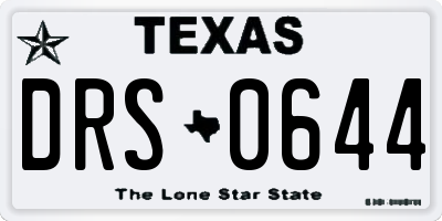 TX license plate DRS0644