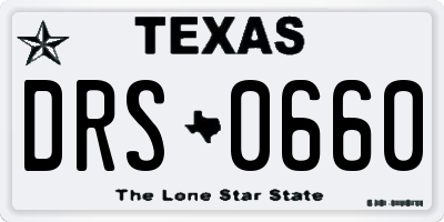 TX license plate DRS0660