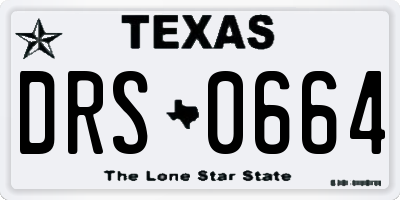 TX license plate DRS0664