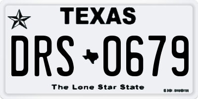 TX license plate DRS0679