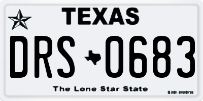 TX license plate DRS0683