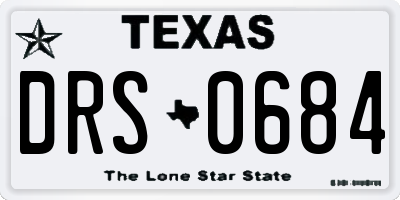 TX license plate DRS0684
