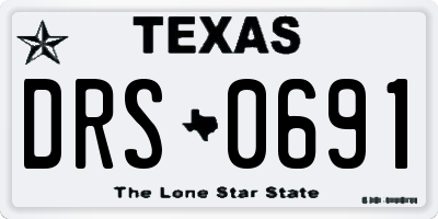 TX license plate DRS0691