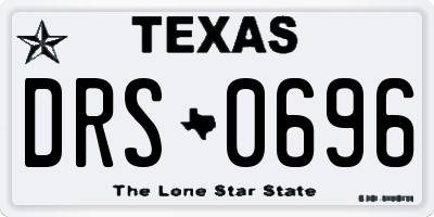 TX license plate DRS0696