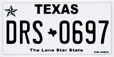 TX license plate DRS0697
