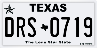 TX license plate DRS0719