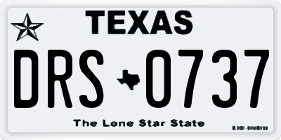 TX license plate DRS0737