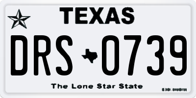 TX license plate DRS0739