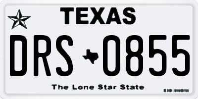 TX license plate DRS0855