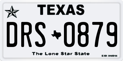 TX license plate DRS0879