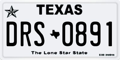 TX license plate DRS0891