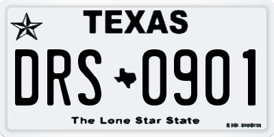 TX license plate DRS0901