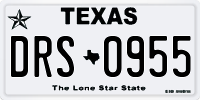 TX license plate DRS0955