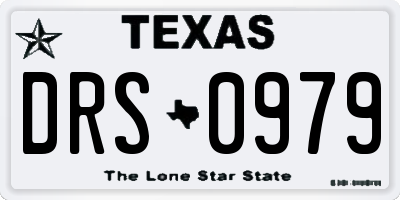 TX license plate DRS0979