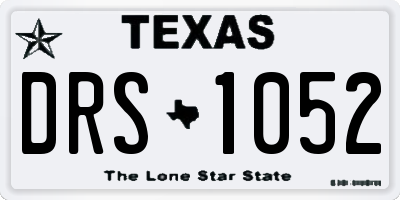 TX license plate DRS1052