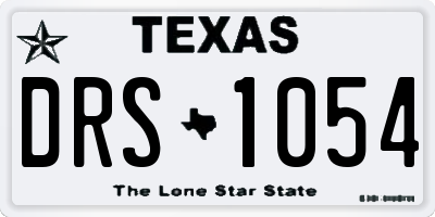 TX license plate DRS1054