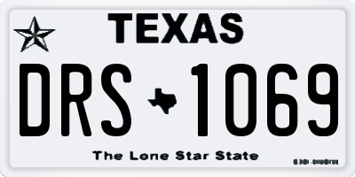 TX license plate DRS1069