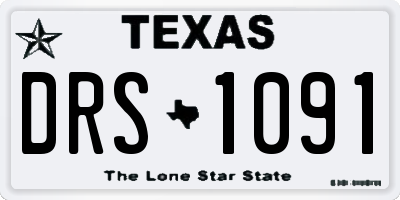 TX license plate DRS1091