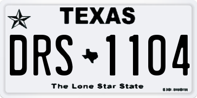 TX license plate DRS1104