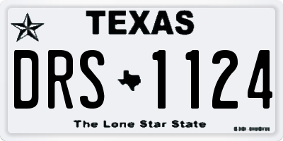 TX license plate DRS1124