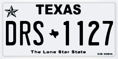 TX license plate DRS1127