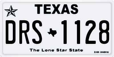TX license plate DRS1128