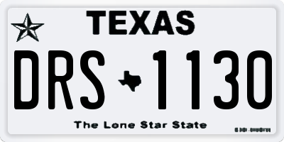 TX license plate DRS1130