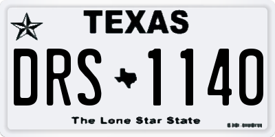 TX license plate DRS1140