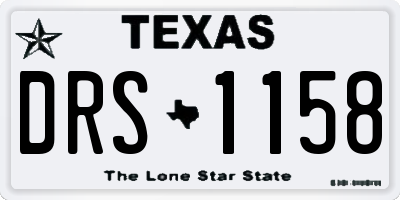 TX license plate DRS1158