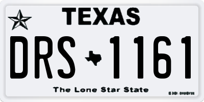 TX license plate DRS1161