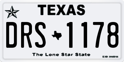 TX license plate DRS1178
