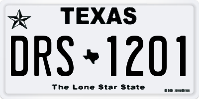 TX license plate DRS1201