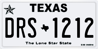 TX license plate DRS1212