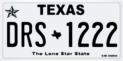 TX license plate DRS1222