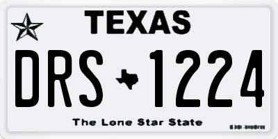 TX license plate DRS1224