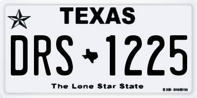 TX license plate DRS1225