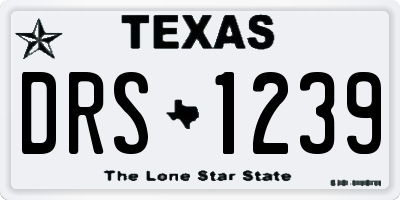 TX license plate DRS1239