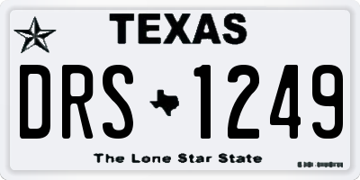 TX license plate DRS1249