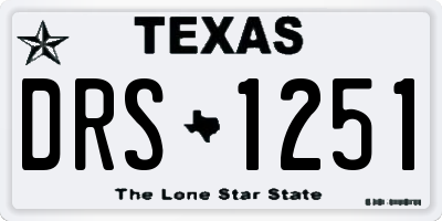 TX license plate DRS1251
