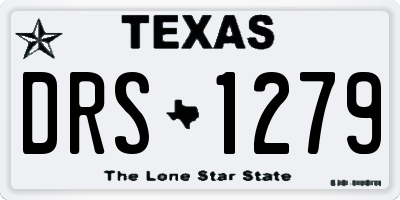 TX license plate DRS1279