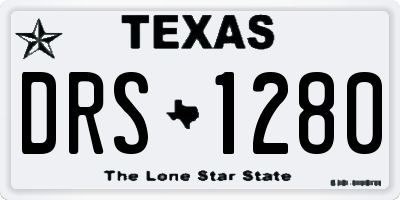 TX license plate DRS1280