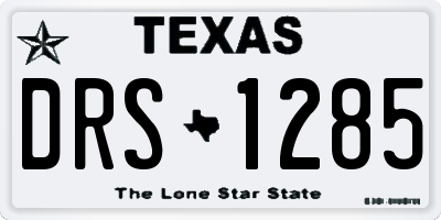 TX license plate DRS1285